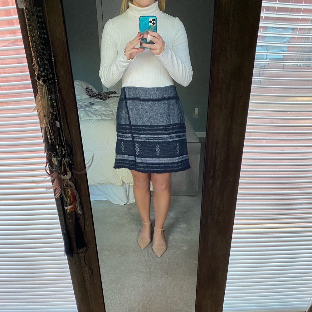 Navy skirt with white print!